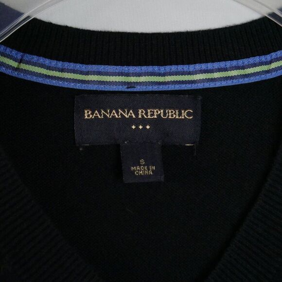 Banana Republic Mens Size S Pinstripe Sleeveless V Neck Pullover Sweater Vest - Picture 3 of 8